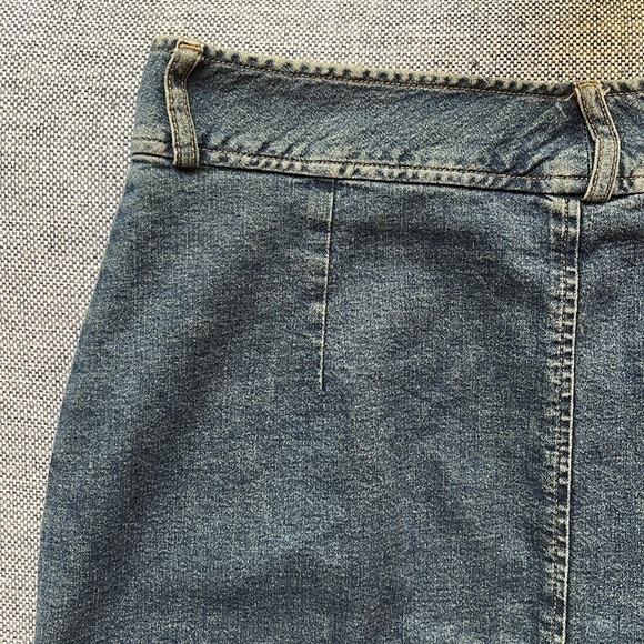 Y2K Vintage Denim Mid Rise Maxi Skirt, with belt detailing, Circa 2006 - Picture 12 of 17